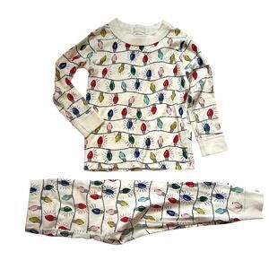 Hanna Andersson Organic Cotton Christmas Lights Pajamas - Size 90 (US 3T)